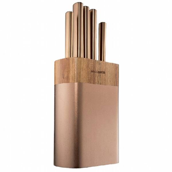 תמונה של סט 5 סכינים + מעמד "טונטו" - ארקוסטיל ARCOSTEEL - מרכז החימום
